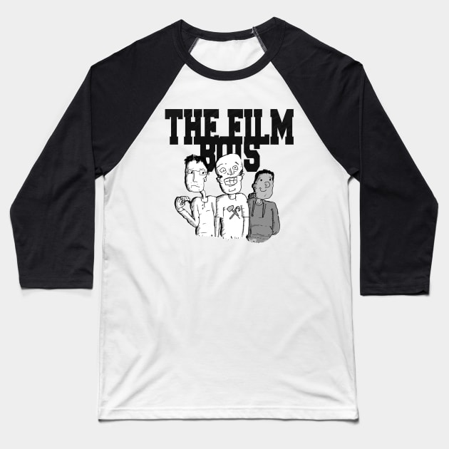 The Film Bois Logo (Caricatures Edition) Baseball T-Shirt by TheFilmBoisPodcast